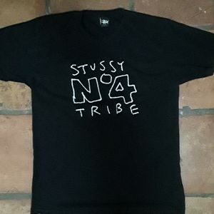 STUSSY vintage No4 Tribe embroidered design